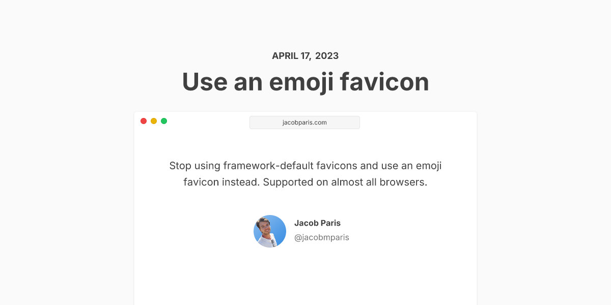 Use an emoji favicon